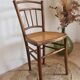 Wooden chair with cane seat