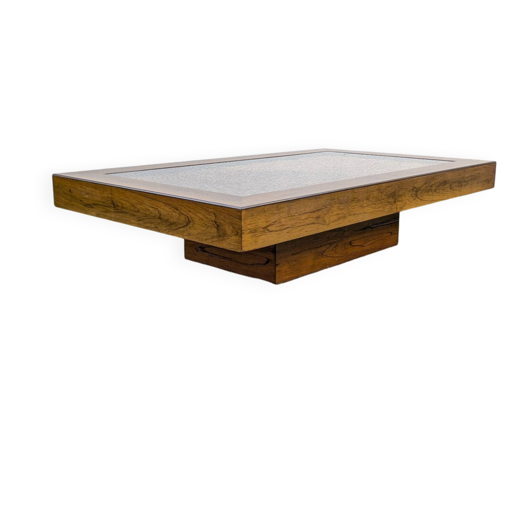 Roméo Rega Coffee Table, Pine Scales, Vintage 1970 Design