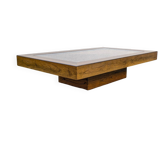 Roméo Rega Coffee Table, Pine Scales, Vintage 1970 Design
