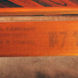 Aksel Kjersgaard teak and suede leather magazine rack 1960