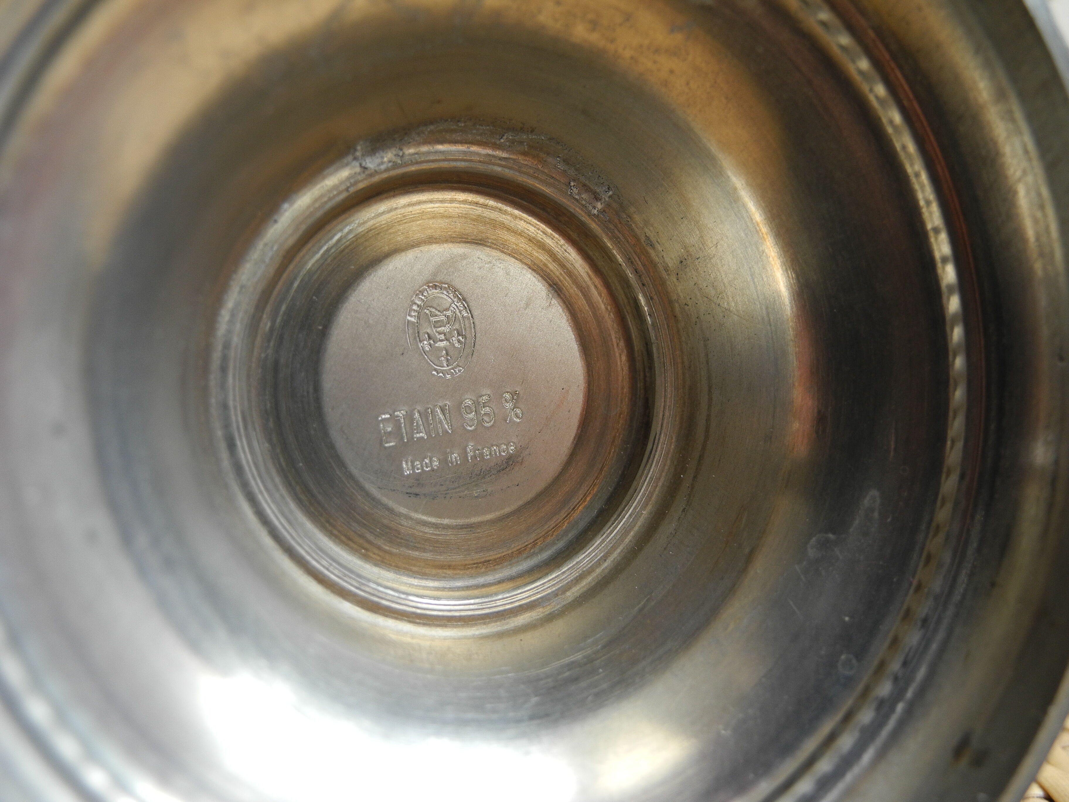 old tin ewer 95% deco pourer old french pewter ewer