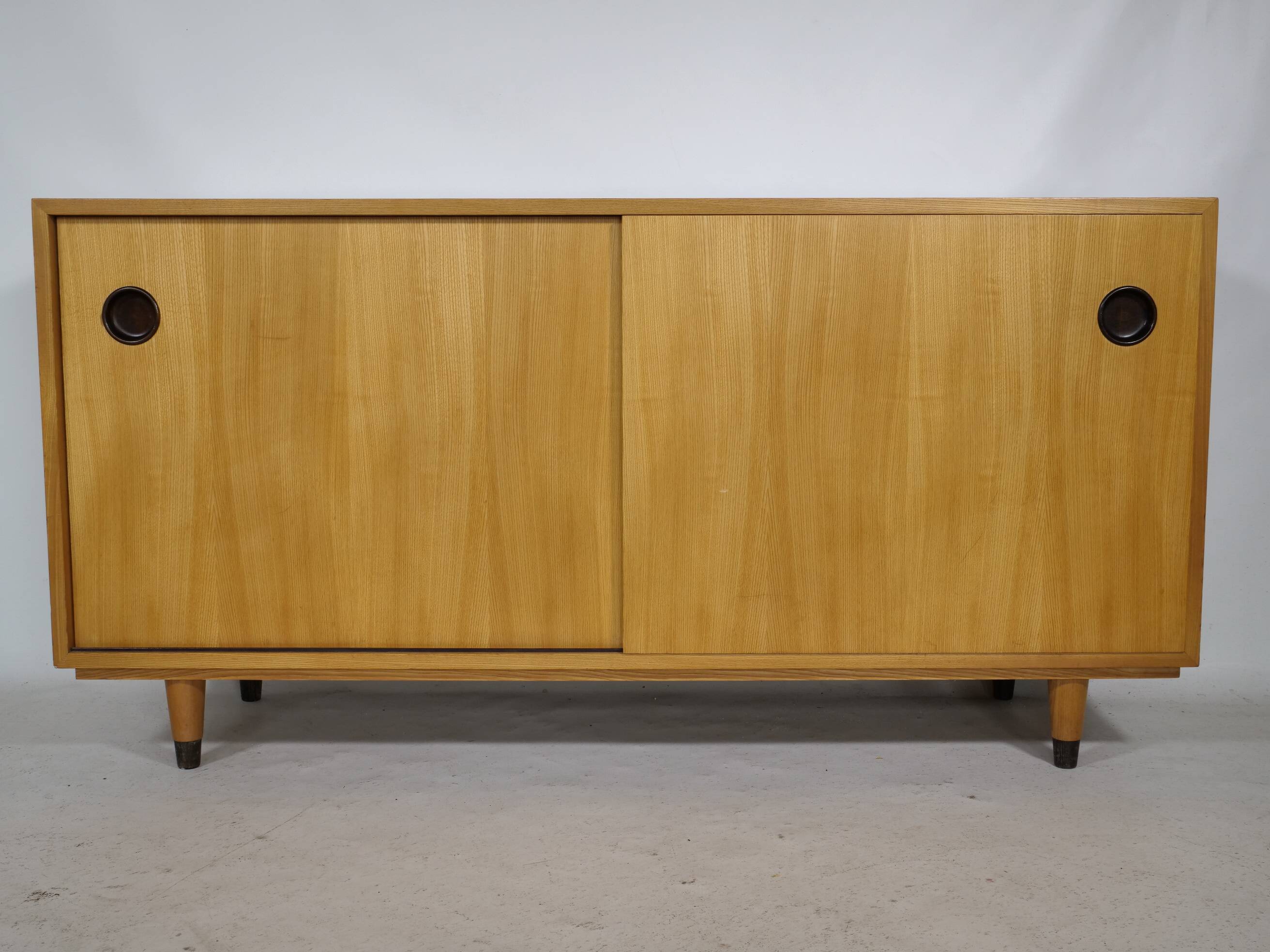 Erich Stratmann Sliding Door Sideboard 1960s Elm