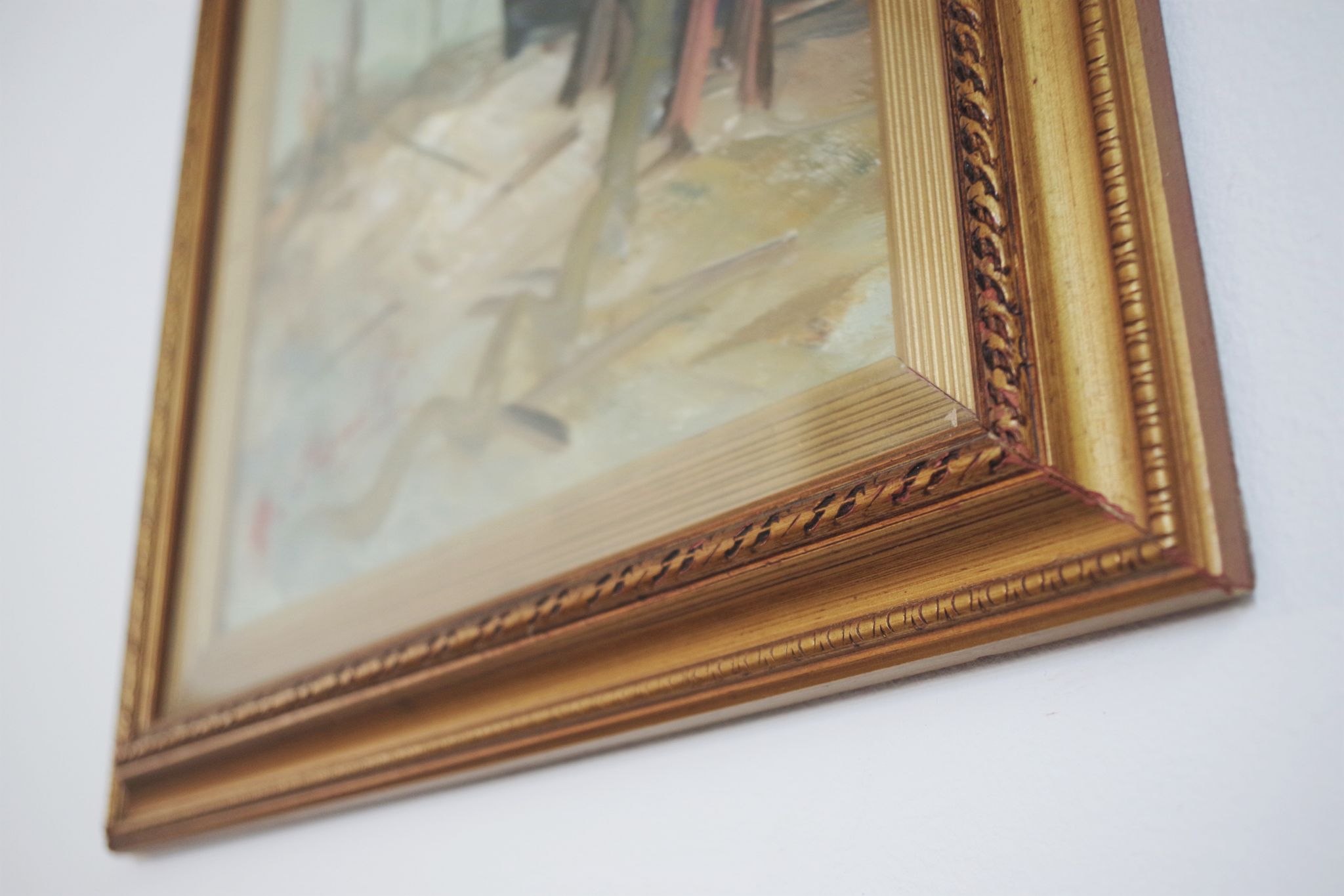 Paintings, oil on canvas, Moretti, 1970, set of 3