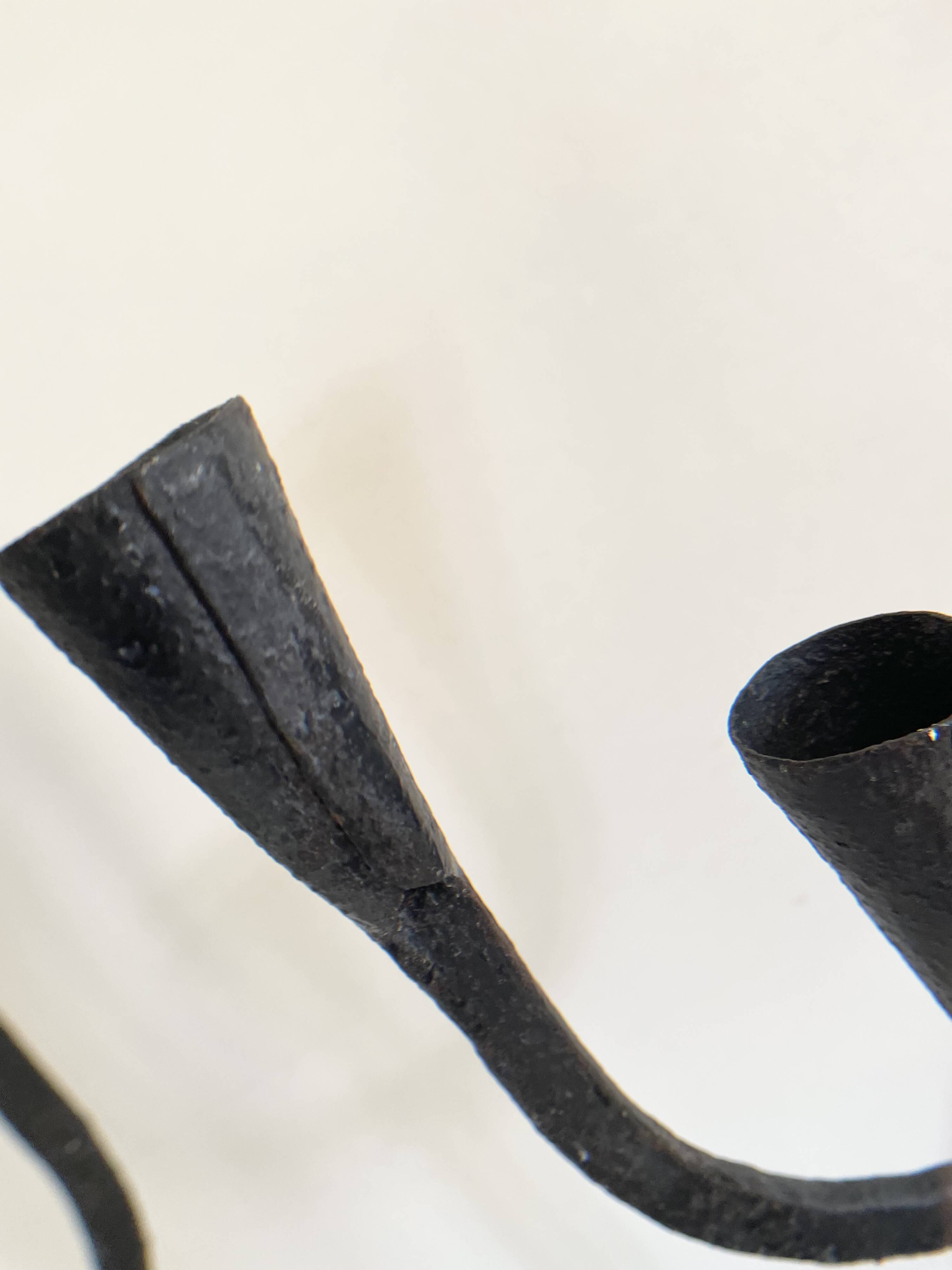 Wrought iron candlesticks