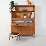 Oak sideboard-bookcase, 1960s