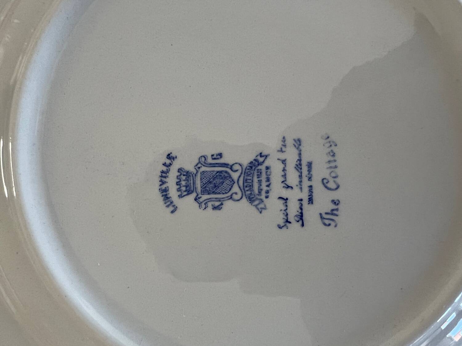 Lit de 9 assiettes plates Luneville The Cottage