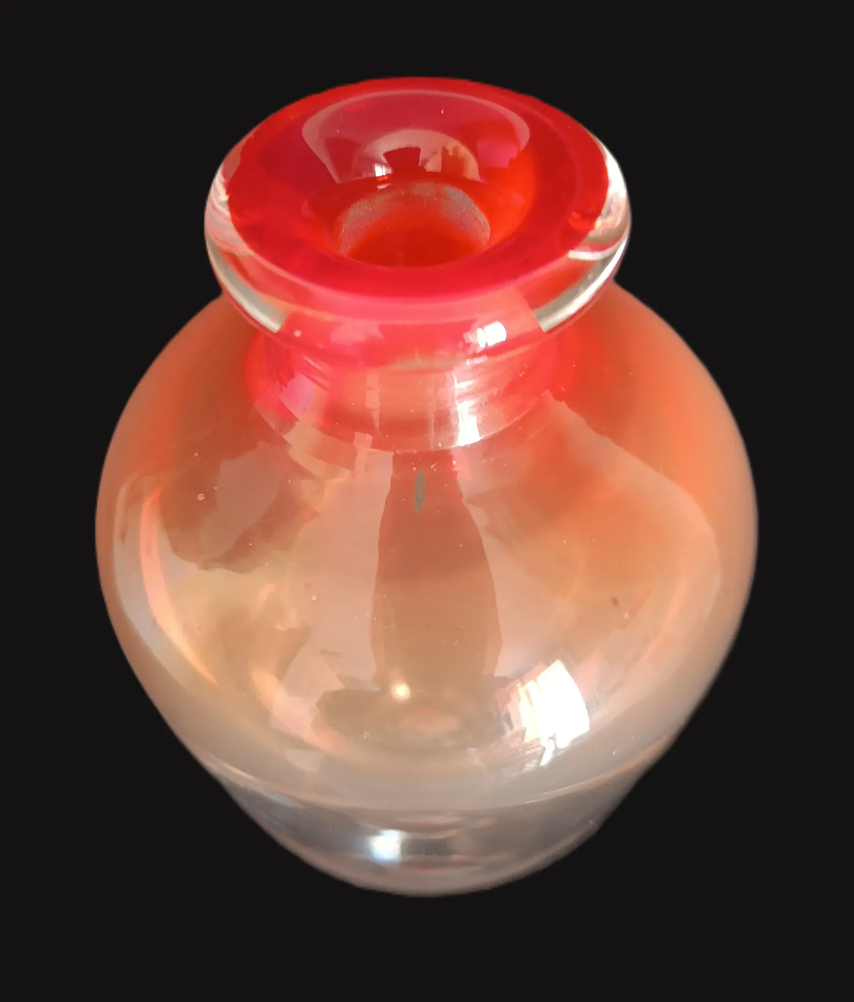 Vase en verre épais, verrerie Ingrid Glashütte (Euskirchen, Allemagne)