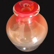 Vase en verre épais, verrerie Ingrid Glashütte (Euskirchen, Allemagne)