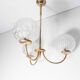 Brass ceiling and glass 3 balls 1960
