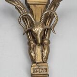 Pair Of Mid Century Gustavian Style Brass  Wall Sconces