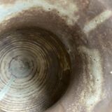 Vintage ceramic vase vegetal decoration