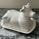 Enamelled porcelain butter dish