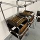 Lot of 5 tubular metal leather chairs designed by Mart Stam, Bauhaus, 1970s.