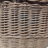Antique Wicker Basket with Vintage Handle