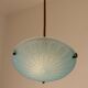 Art Deco pendant light in molded blue glass – 1930s