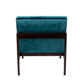 France & Søn, Danish rosewood and blue velvet heater, 1962