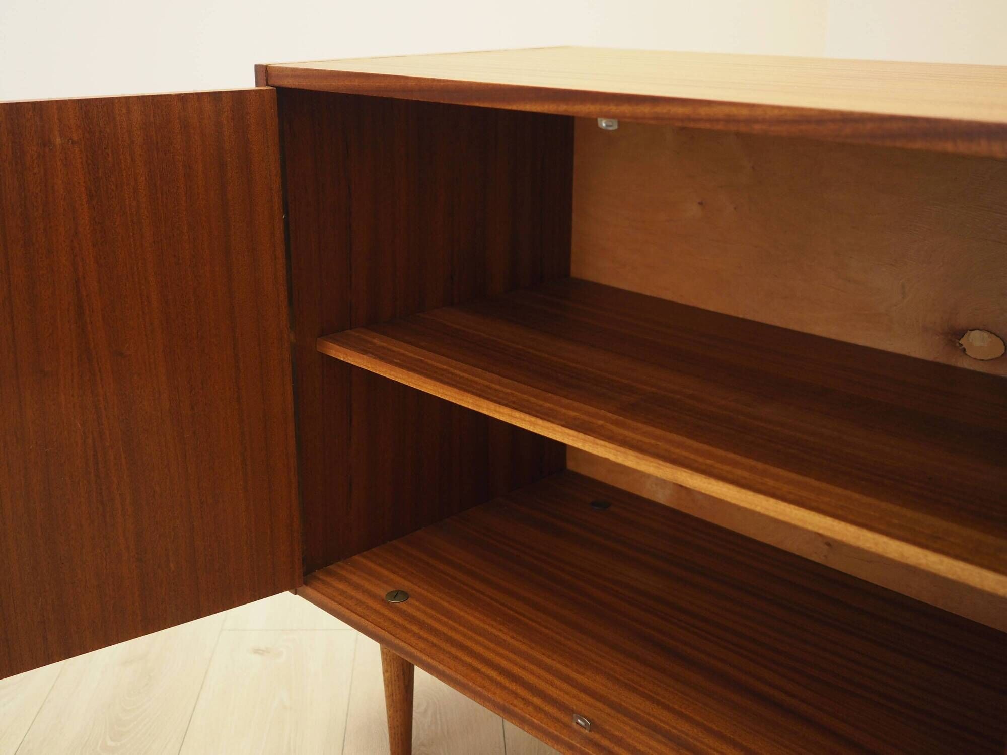 Mahogany Cabinet with Lock Meblosprzęt Poland 1970s