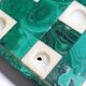 Vintage octagonal solitaire ring in malachite and bakelite from the 1950s-60s