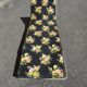 Folding chaise longue cous camp bed with flowers vintage brand Castel Joyeux