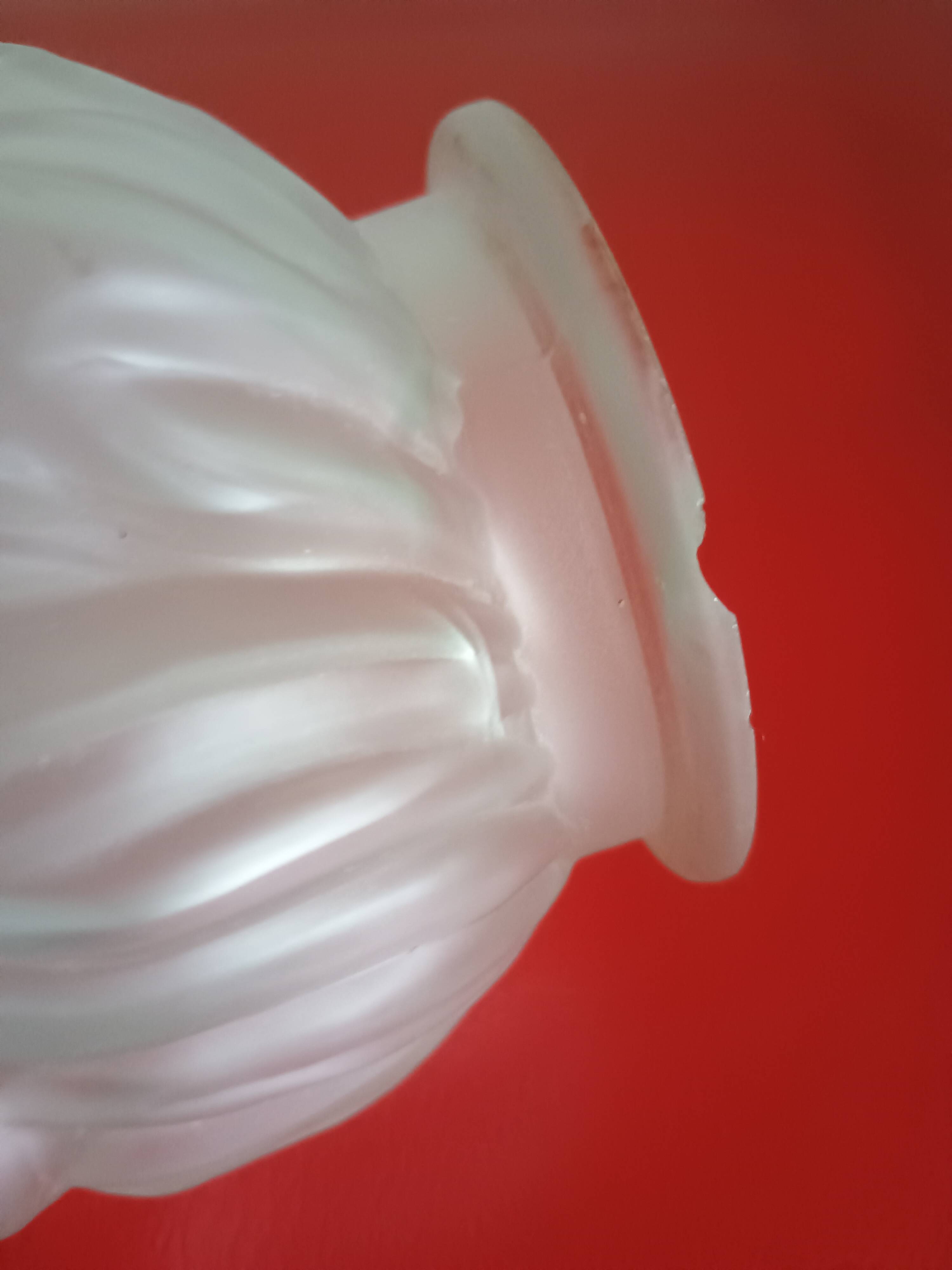 Old flame tulip frosted glass - Torch 17cm