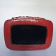 Red ceramic vase Scheurich Germany 70s