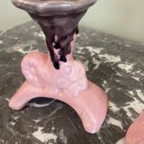 Pair of ceramic candlesticks