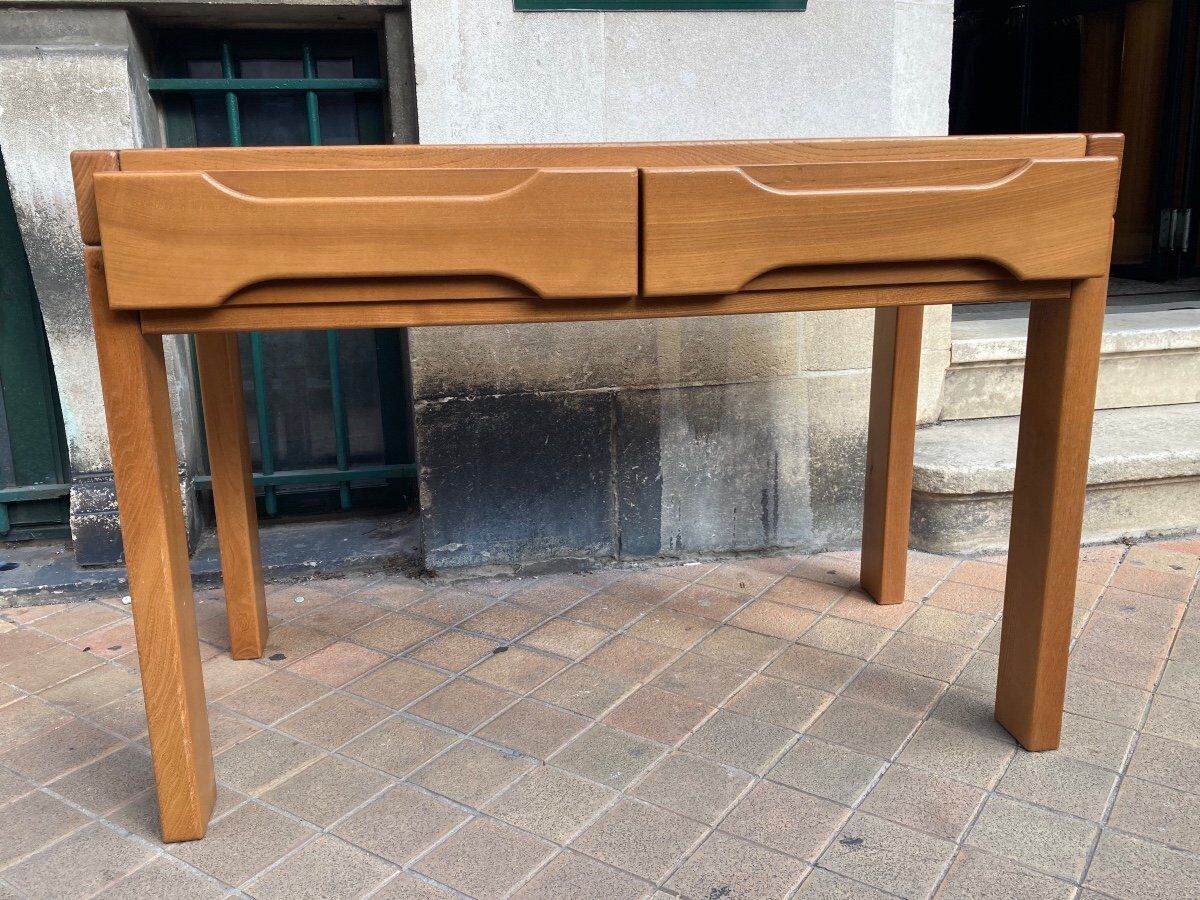 Solid elm desk Maison Regain 1980