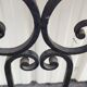 Console, cache radiateur en fer forgé et marbre, meuble d'appui