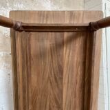 Vintage farmhouse table with turned legs.