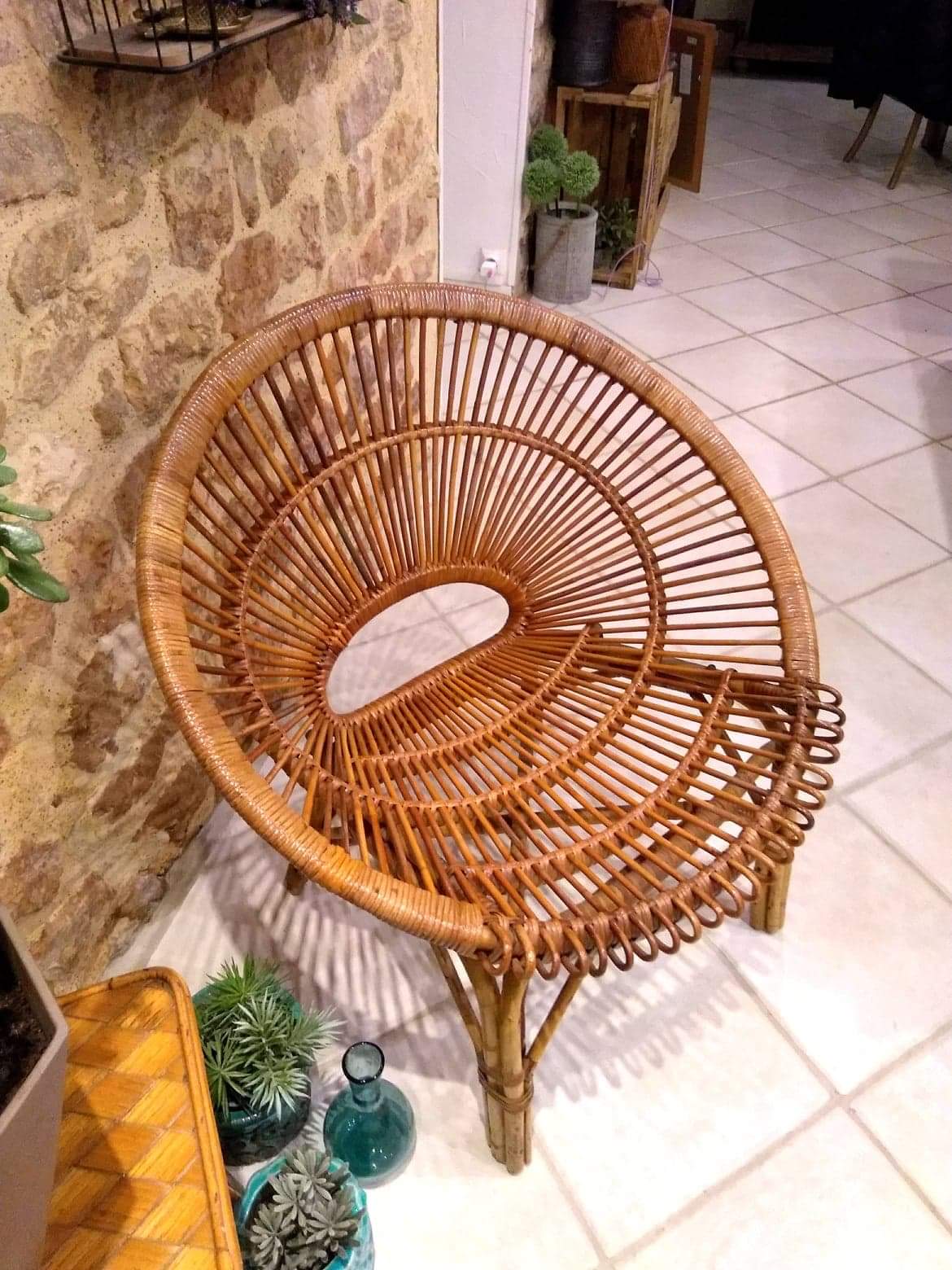 Pair of rattan chairs