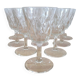 Set of 10 Chiseled Glass Wine Glasses from the 60s
