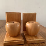 Pair of vintage wooden bookends