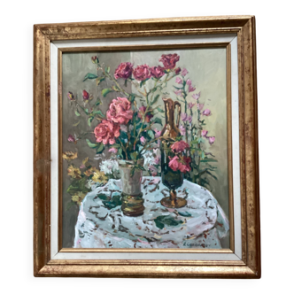 Oil painting on canvas, signed, dimensions: height - 70 cm - width - 60 cm