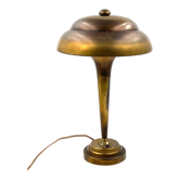 Lampe de table en laiton du milieu du siècle, France vers 1940