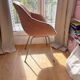 NV Gallery armchair in pink velvet and chrome metal