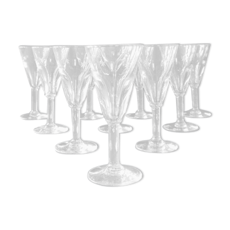 10 verres anciens a vin blanc