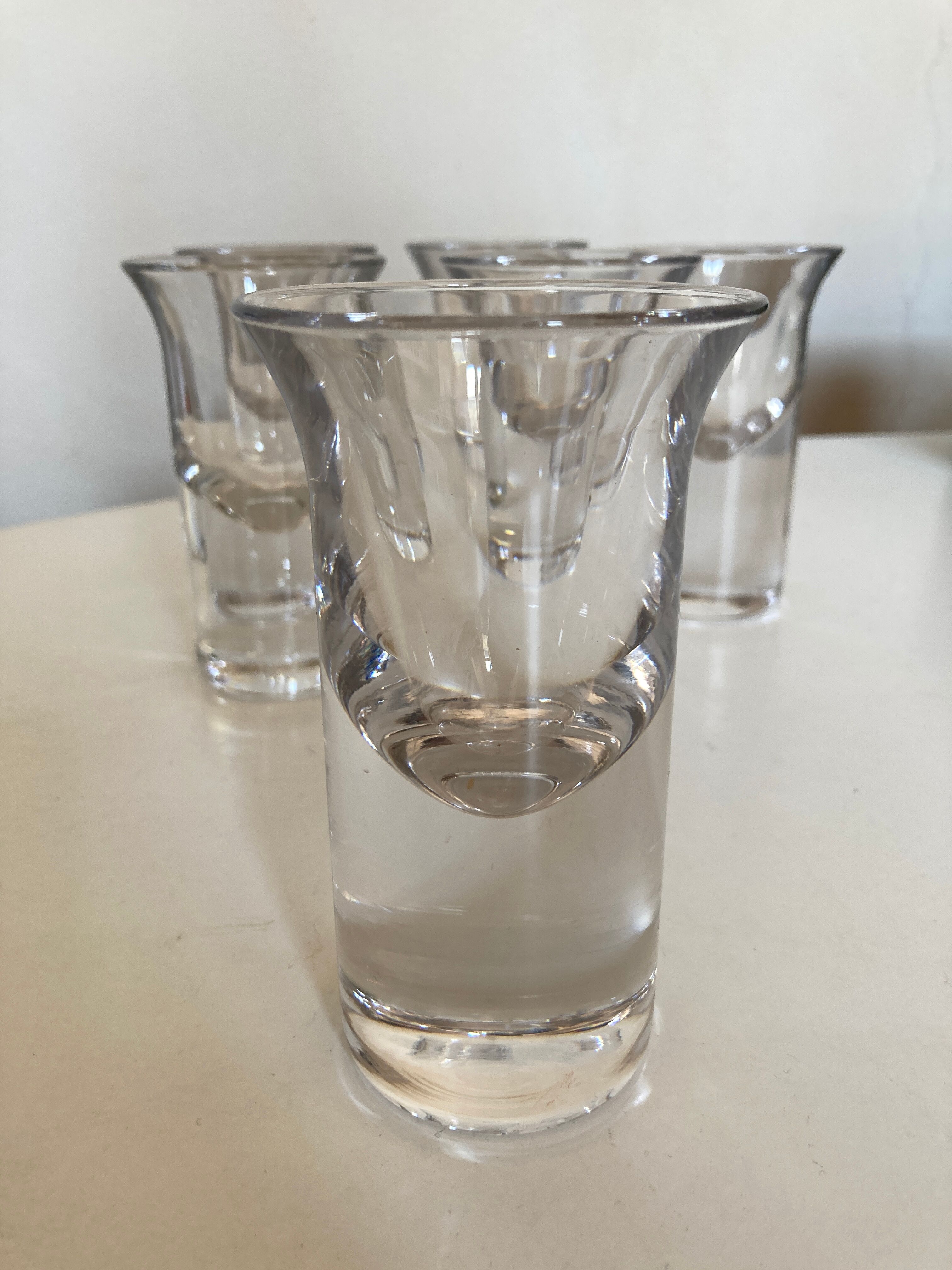 Set of 6 Scandinavian wine glasses 1970