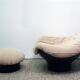Armchair with pouf 'Rodica' design Mario Brunu for Comfort 1970s