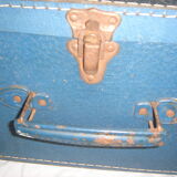 Suitcase in Cadillac sewn cardboard, early 20th