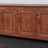 Antique wooden sideboard with 4 doors