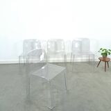 Design plexiglas stapelbare stoelen Trono by Sottsass Associati 2005 Segis