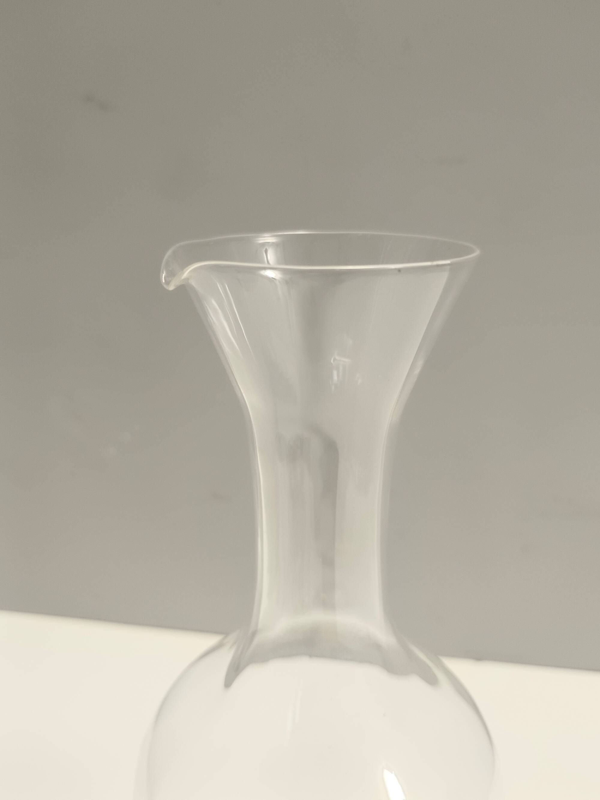 Transparent and Murano Glass Pitcher Vase by La Murrina with Gold Leaf, Ita