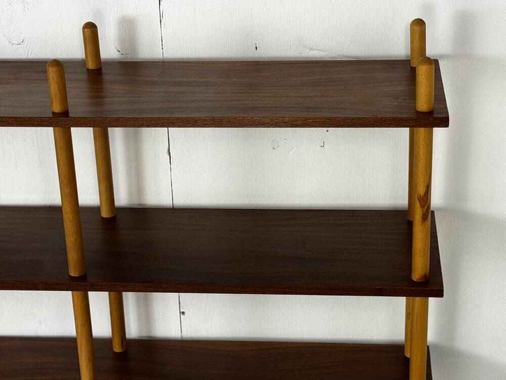 Mid-century modernist teak stick wall cabinet attributed to Willem Lutjens for Gouda Den Boer, 1950s