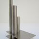 Sculptural vase stainless steel tubes design 70s space age letang remy