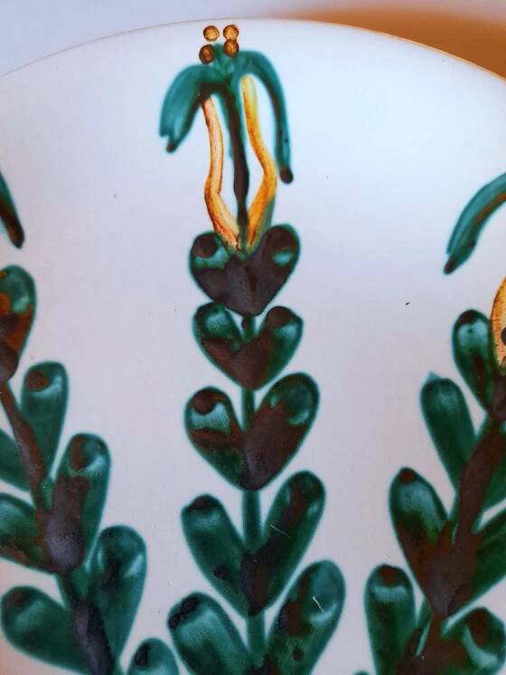 Robert Picault plate, floral decoration, 1960