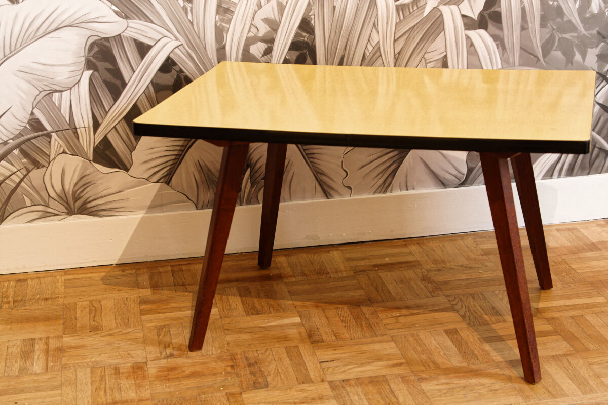 Formica coffee table, compass legs