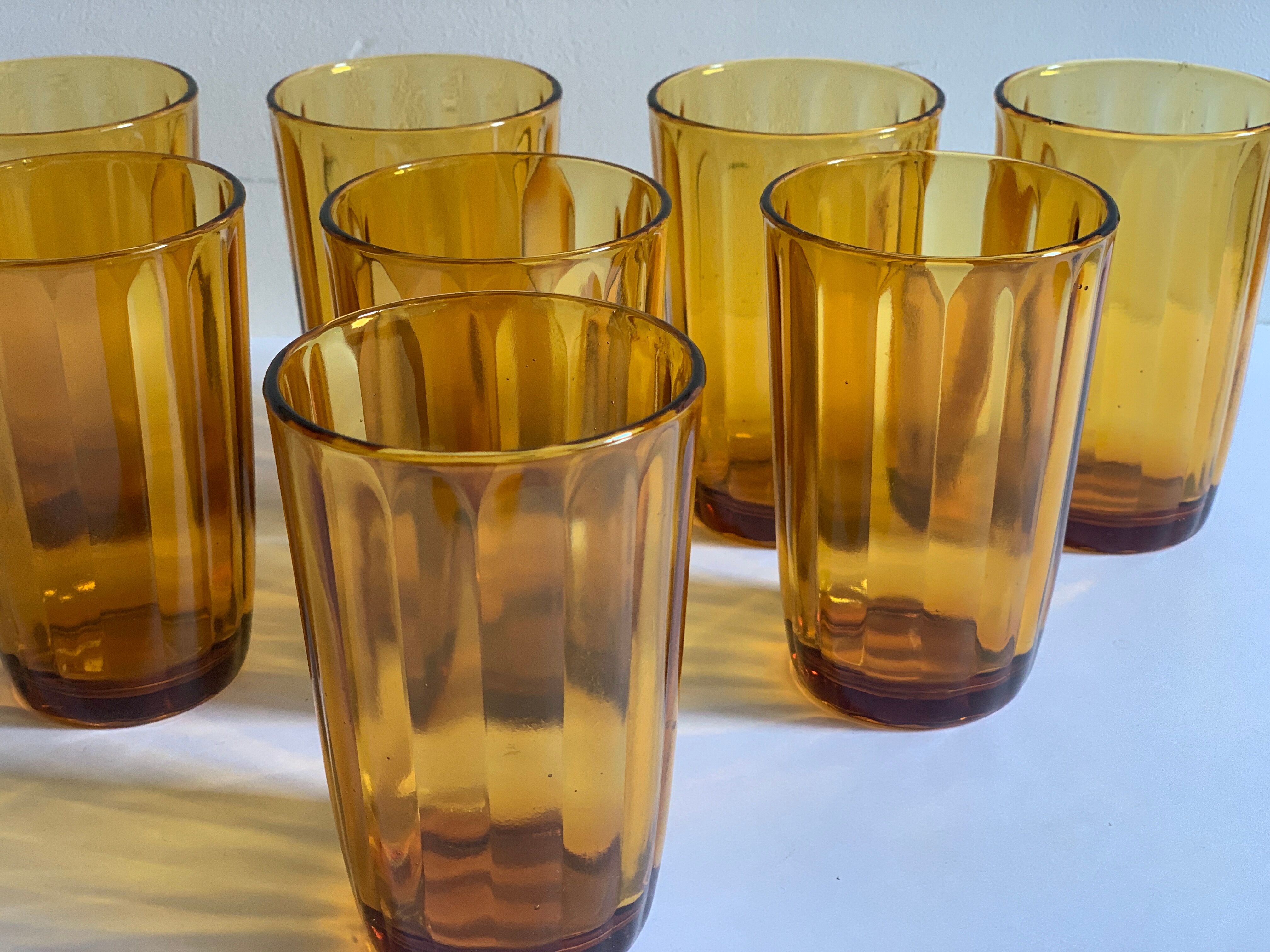 8 vintage glasses