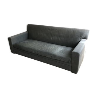 3/4 Seat caravane sofa in grey fabric, good condition, very comfortable