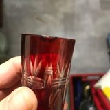 6 bohemian crystal liqueur glasses