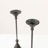Set of three candle holders